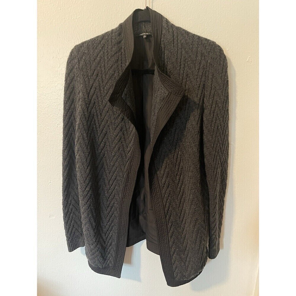 Lafayette 148 Blazer Jacket S Open Cardigan Merino Wool Classic Career Pockets
